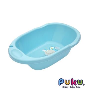 （任2件9折）【PUKU 藍色企鵝】Smile 嬰兒澡盆 藍色 38L
