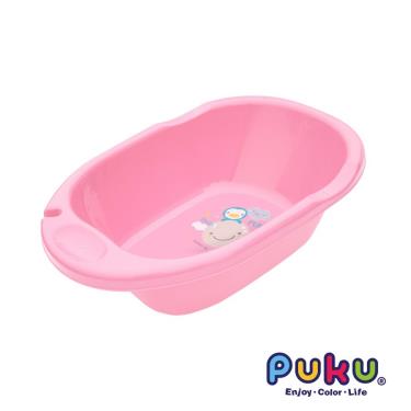 （任2件9折）【PUKU 藍色企鵝】Smile嬰兒澡盆 粉色 38L