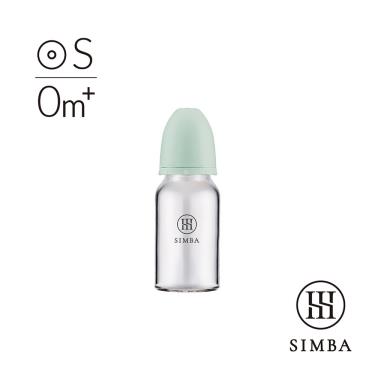 【Simba 小獅王辛巴】蘊蜜質金玻璃標口防脹氣奶瓶120ml圓孔S／綠沐