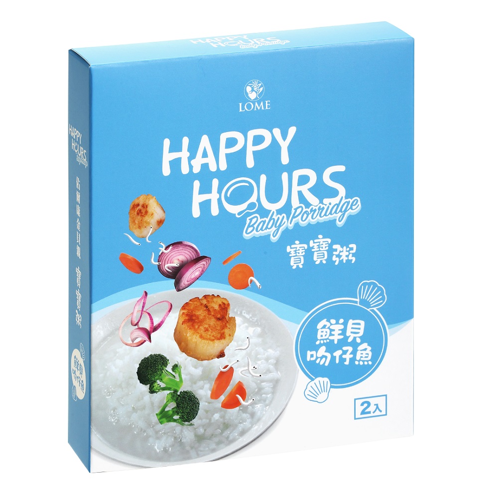 (任2盒$299)【大地之愛】Happy Hours 寶寶粥 鮮貝吻仔魚（300g/盒）