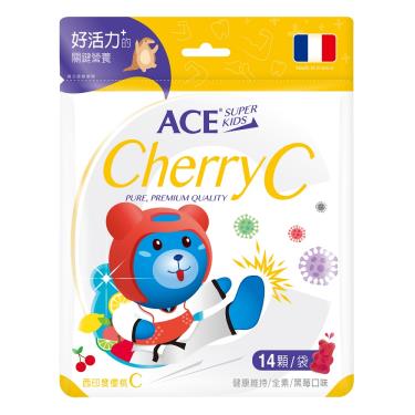 （任2件$198）【ACE】 SUPER KIDS 機能Q西印度櫻桃(14顆/袋)