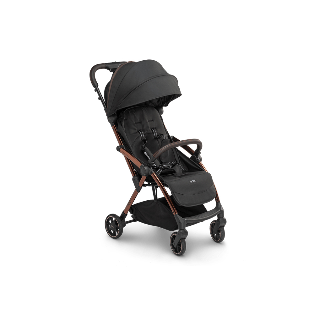 【Leclerc Baby】極輕量自動秒摺嬰兒手推車INF系列-時尚黑古銅管 廠商直送