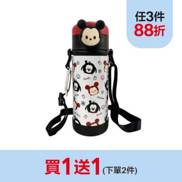 （任3件88折）【Disney】保溫瓶杯帶款-米奇（380ml）