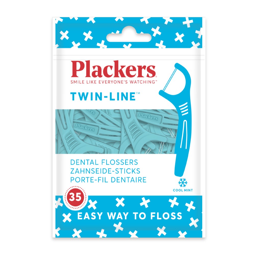 【美國Plackers】雙線倍潔亮白牙線棒35支裝
