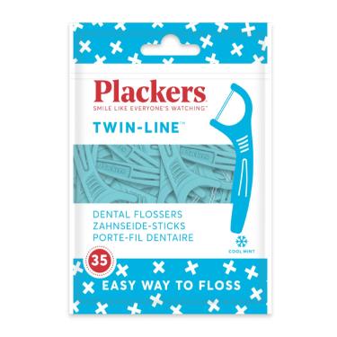 【美國Plackers】雙線倍潔亮白牙線棒35支裝