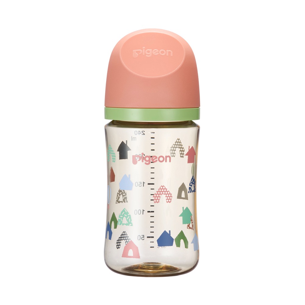 （任2支送奶嘴刷）【Pigeon 貝親】第三代母乳實感PPSU奶瓶（ 240ml）北歐小鎮