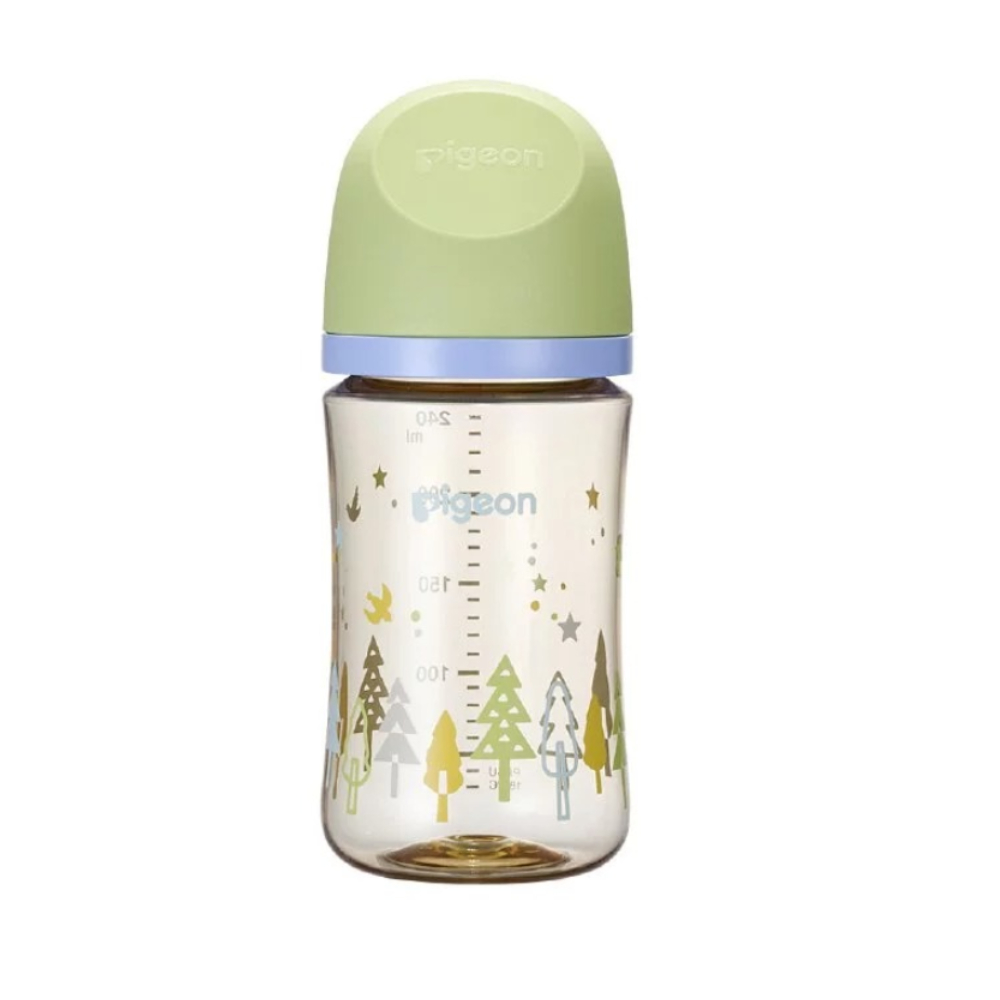 （任2支送奶嘴刷）【Pigeon 貝親】第三代母乳實感PPSU奶瓶（ 240ml）森林星空