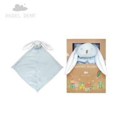 【美國ANGEL DEAR】安撫毛毯（新款藍色小兔）+安撫巾（新款藍色小兔）廠商直送