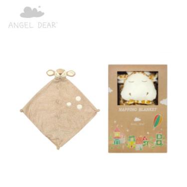 【美國ANGEL DEAR】安撫毛毯（棕色長頸鹿）+安撫巾（小鹿）廠商直送