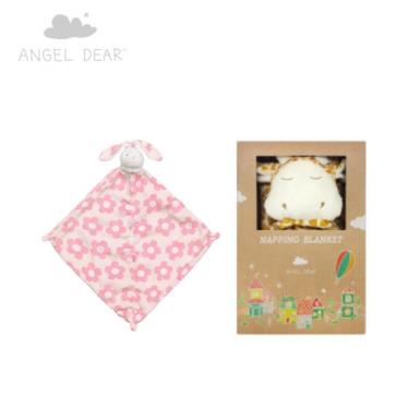 【美國ANGEL DEAR】安撫毛毯（棕色長頸鹿）+安撫巾（花花小兔）廠商直送