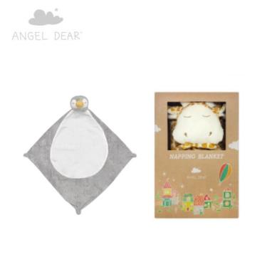 【美國ANGEL DEAR】安撫毛毯（棕色長頸鹿）+安撫巾（小企鵝）廠商直送