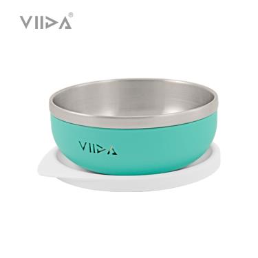 【VIIDA】Souffl 抗菌不鏽鋼餐碗（湖水綠）