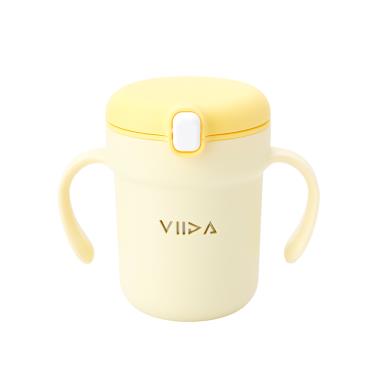 【VIIDA】Souffle 吸管型抗菌不鏽鋼學習杯（ 黃 ）