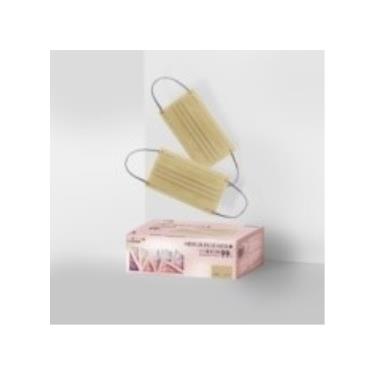 【佑合】成人柔光醫療平面口罩-30片/盒(滿版小麥金)