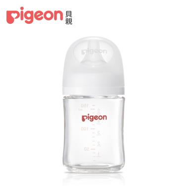 【Pigeon 貝親】第三代母乳實感玻璃奶瓶（160ml）純淨白