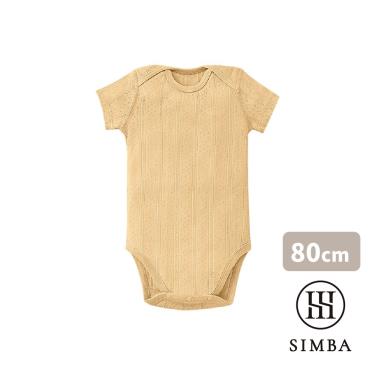 （滿額多重送）【Simba 小獅王辛巴】Air Upper 透氣棉圓領短袖包屁衣 80cm旦黃