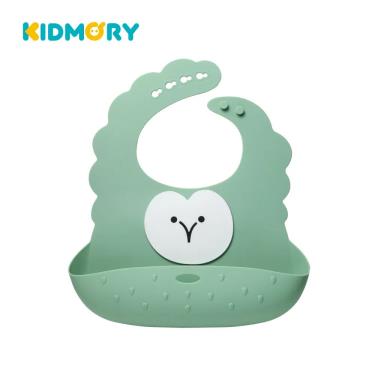 【KIDMORY】矽膠寬口圍兜-草鴞