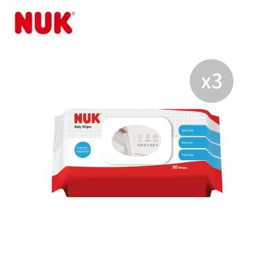 【德國NUK】濕紙巾含蓋促銷包(80抽x3包)