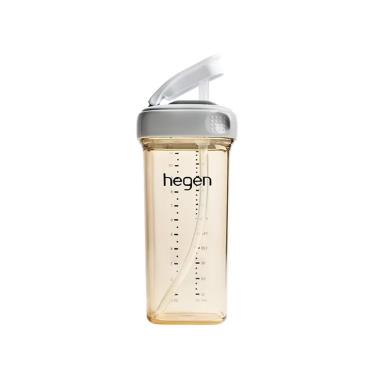【Hegen】PCTO™ 輕飲時光PPSU方圓型寬口吸管杯2.0（霧灰）