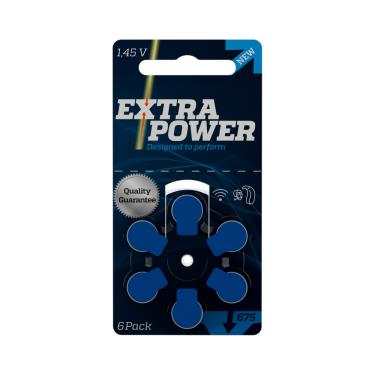 歐洲進口【Extra power】助聽器專用鋅空電池A675 (6入組)廠商直送