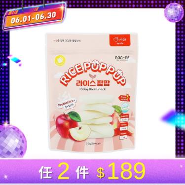 (任4件$359)【韓國AGA-AE】益生菌寶寶米餅-蘋果（20g）