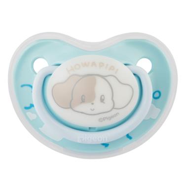 【Pigeon 貝親】繽紛系列安撫奶嘴-3-6M-皮皮狗-藍