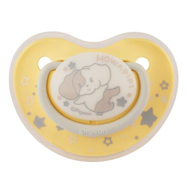 【Pigeon 貝親】繽紛系列安撫奶嘴-6-18M-皮皮狗-黃
