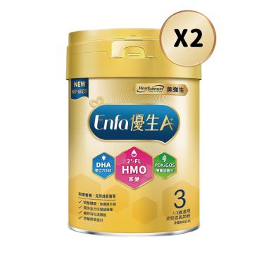 【美強生】優生A+1-3歲幼兒成長HMO新配方奶粉（850gX2罐）