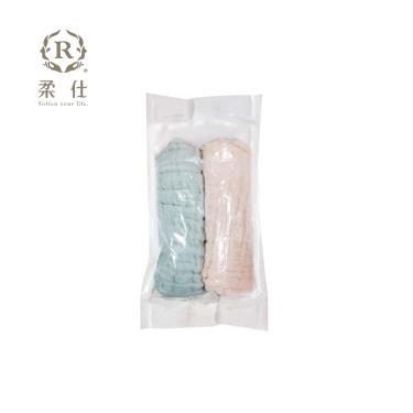 【Roaze 柔仕】6層紗布方巾 ( 藍 / 粉 )