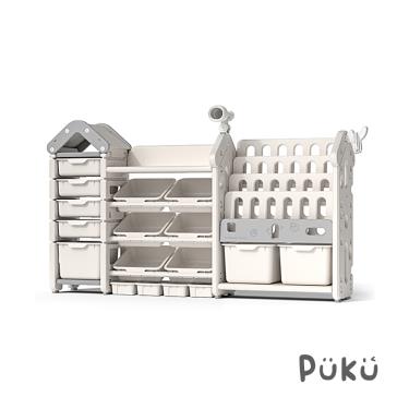 【PUKU 藍色企鵝】多功能玩具收納書櫃