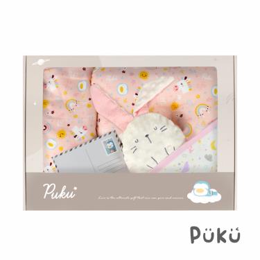 【PUKU 藍色企鵝】雲朵抱抱晚安禮盒（粉紅馬）