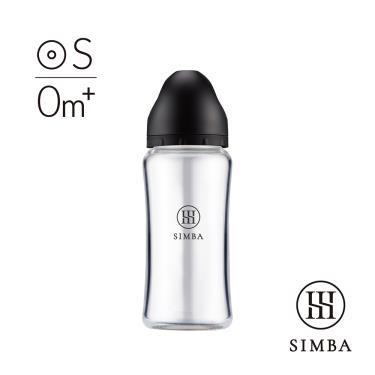 【Simba 小獅王辛巴】蘊蜜質金玻璃寬口防脹氣奶瓶270ml-蒔黑／圓孔S