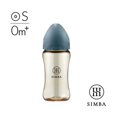 【Simba 小獅王辛巴】蘊蜜鉑金PPSU寬口防脹氣奶瓶 ( 270ml-波藍-圓孔S )