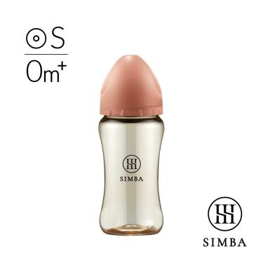 【Simba 小獅王辛巴】蘊蜜鉑金PPSU寬口防脹氣奶瓶 ( 270ml-覓粉-圓孔S )