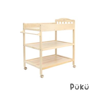【PUKU 藍色企鵝】BuIsland布布島-實木尿布台(含防水墊)-木色