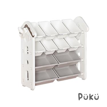 【PUKU 藍色企鵝】「UNI有你宅」玩具收納櫃4大8小