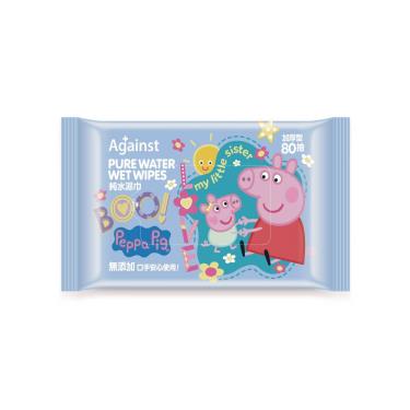 【快潔適】純水濕巾佩佩豬加厚型80抽(隨機出貨)