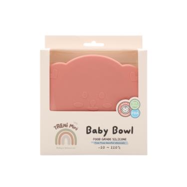 【TRENI MINI】鉑金矽膠倉鼠碗附蓋-莓果粉