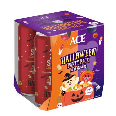 【ACE】萬聖汽水罐（4入組）無糖Q可樂+酸星球