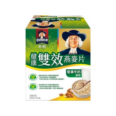 【QUAKER 桂格】健康雙效燕麥片（5包/盒）堅果牛奶風味