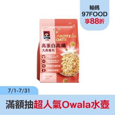 【QUAKER 桂格】高蛋白高纖大燕麥片（680g/袋）