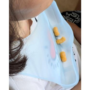 【悅康品家】樂活矽膠成人圍兜(粉)