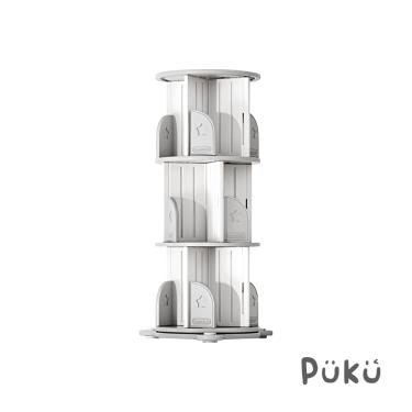 【PUKU 藍色企鵝】「UNI有你宅」兒童旋轉書架3層