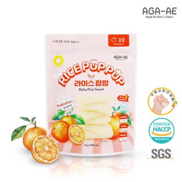 【韓國AGA-AE】益生菌寶寶米餅（20g/包）橘子