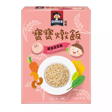 【QUAKER 桂格】寶寶燉飯（150gX3包/盒）腰果菠菜豬