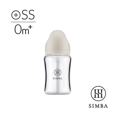 【Simba 小獅王辛巴】蘊蜜質金玻璃寬口防脹氣奶瓶180ml（杏茶）-小流量新生專用