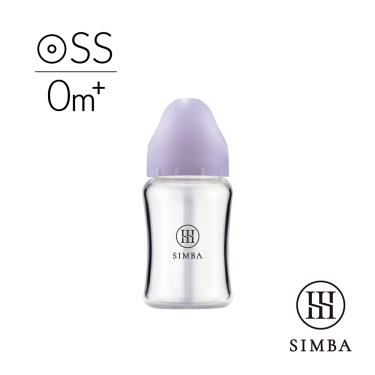 【Simba 小獅王辛巴】蘊蜜質金玻璃寬口防脹氣奶瓶180ml（紫芙）-小流量新生專用