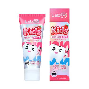【Lab52 齒妍堂】兒童益生菌變色牙膏80g（草莓）