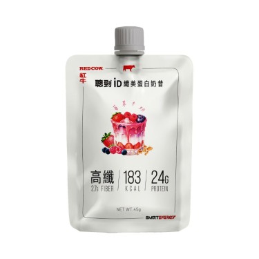 【紅牛聰勁】iD纖美蛋白奶昔-莓果牛奶風味(45g/包)