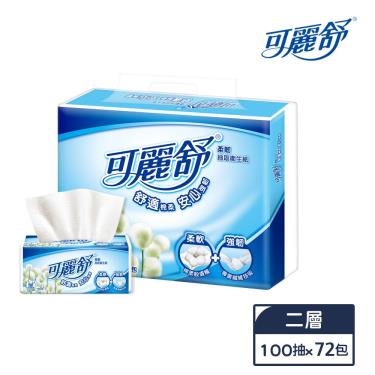 【可麗舒】柔韌抽取衛生紙(100抽X72包) 廠商直送